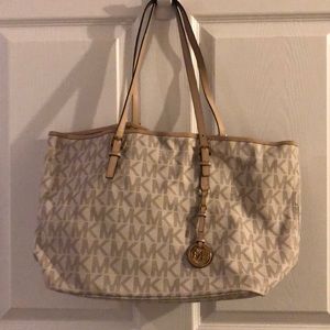 MK bag white and grey